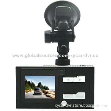 HD 720P Dual-lens Car Black Box with GPS/G-sensor/Voice Speech/AV-in/Motion Detection